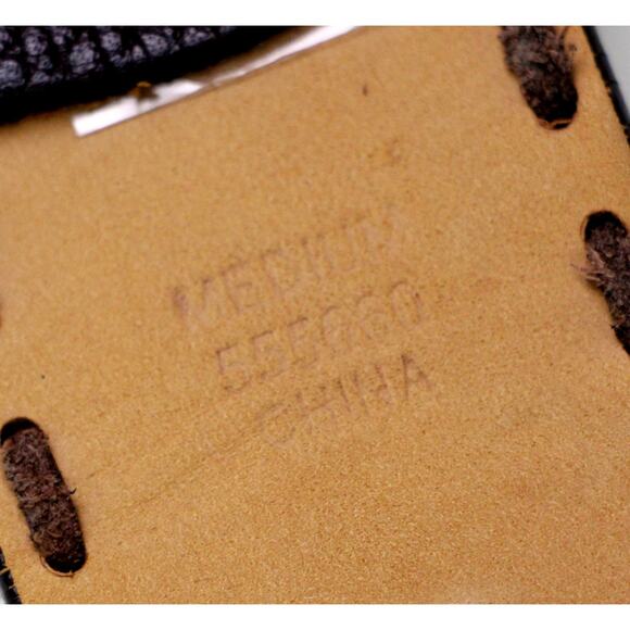 Michael Kors BROWN REAL LEATHER 1 5/8"Wd CHAIN STITCH CASUAL DRESS BELT Sz M B33 - Picture 14 of 14